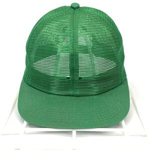 Vintage K-Brand Blank Plain Full Mesh Snapback Hat Green USA (H18)